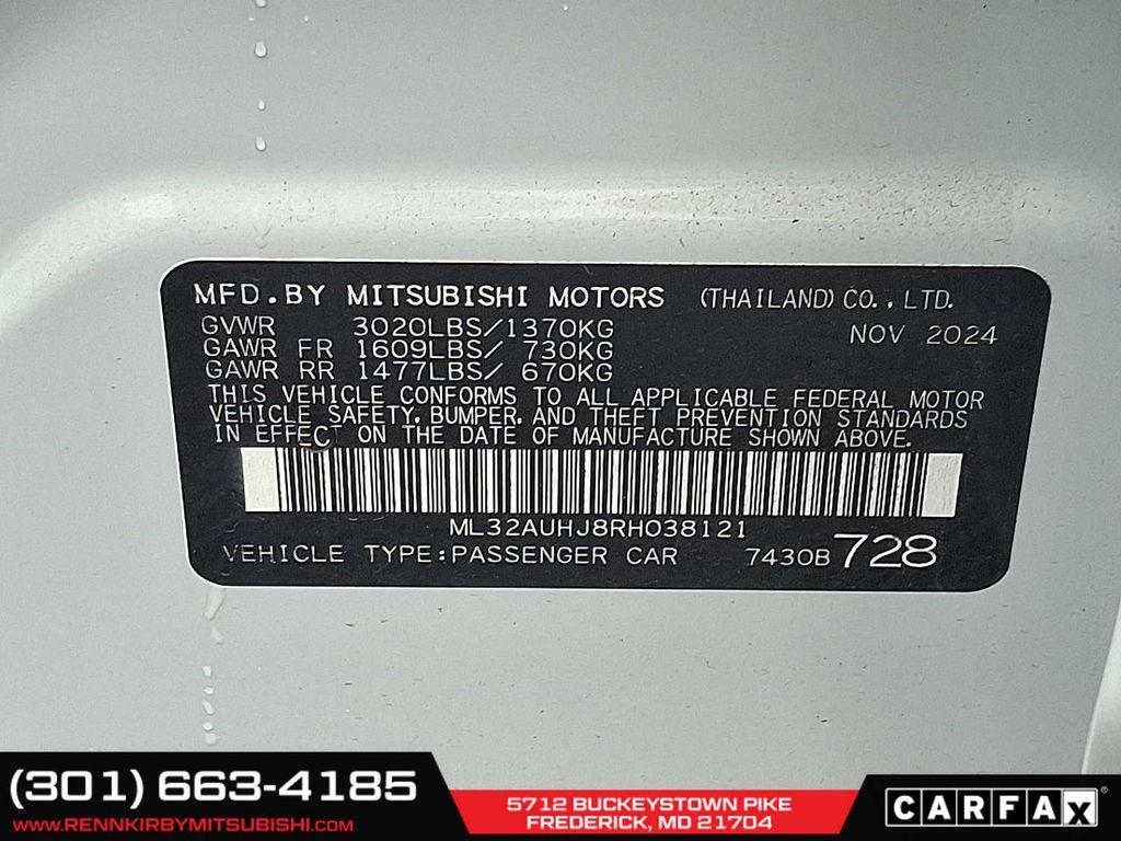 new 2024 Mitsubishi Mirage car, priced at $14,970