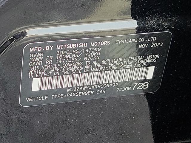 new 2024 Mitsubishi Mirage car, priced at $19,980
