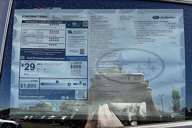 new 2025 Subaru Crosstrek car, priced at $32,323