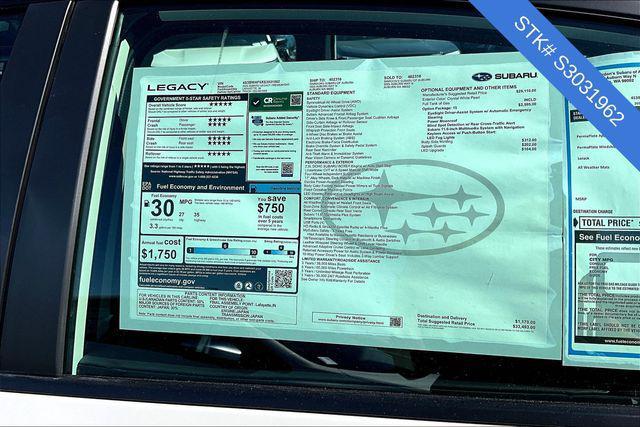 new 2025 Subaru Legacy car, priced at $33,493