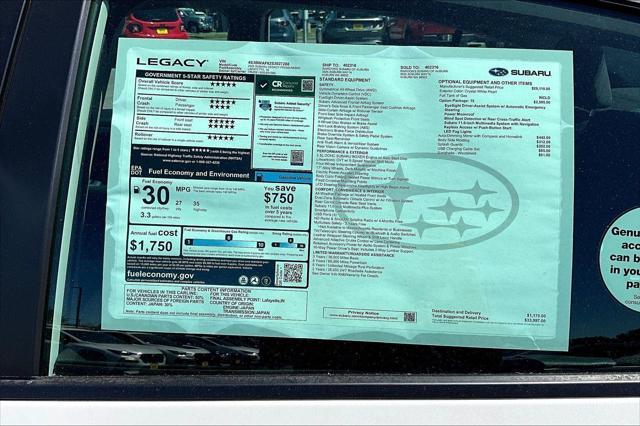 new 2025 Subaru Legacy car, priced at $33,997
