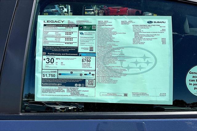 new 2025 Subaru Legacy car, priced at $32,402