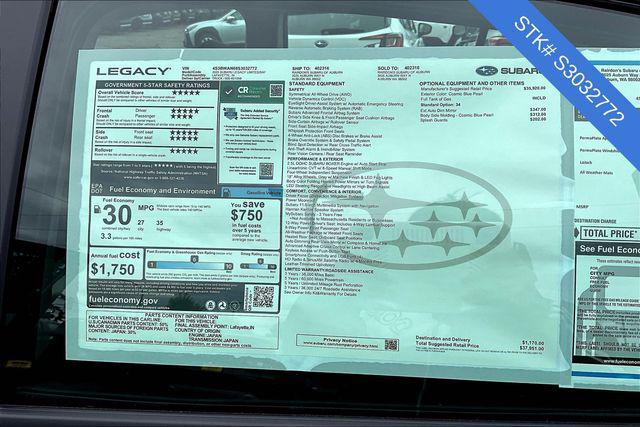 new 2025 Subaru Legacy car, priced at $37,951