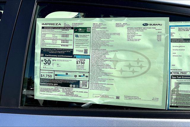 new 2025 Subaru Impreza car, priced at $24,611