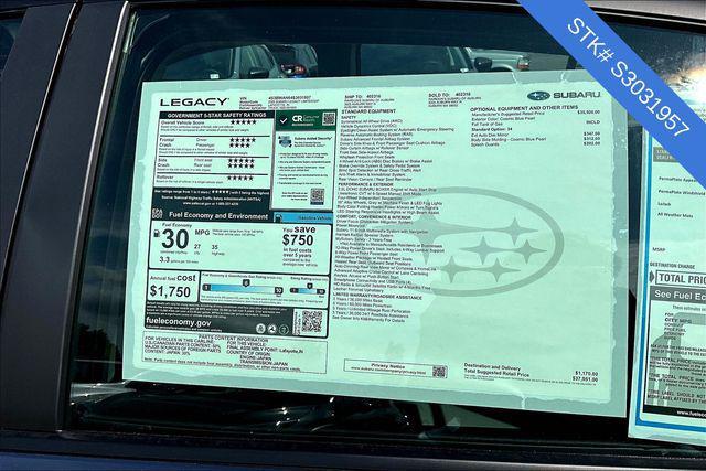 new 2025 Subaru Legacy car, priced at $35,501