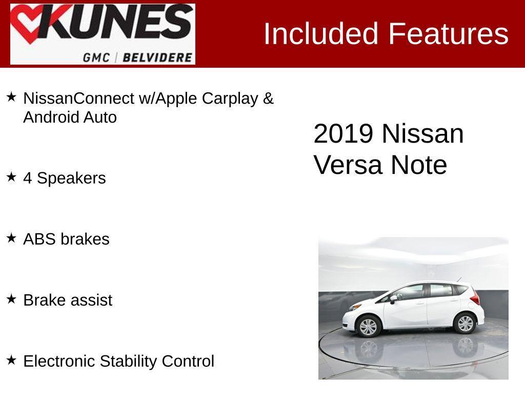 used 2019 Nissan Versa Note car, priced at $10,900