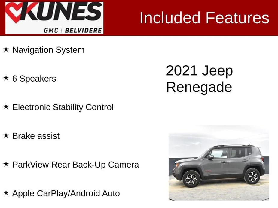 used 2021 Jeep Renegade car, priced at $20,898