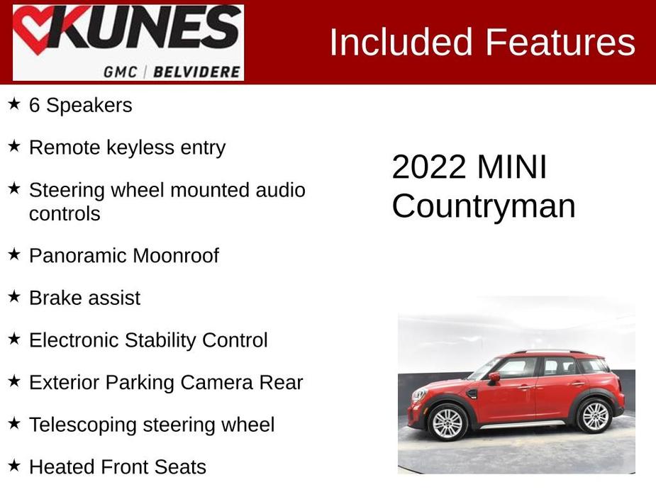 used 2022 MINI Countryman car, priced at $22,500