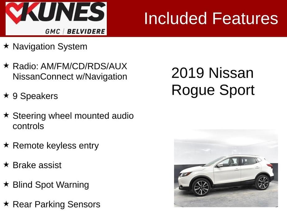 used 2019 Nissan Rogue Sport car, priced at $18,995