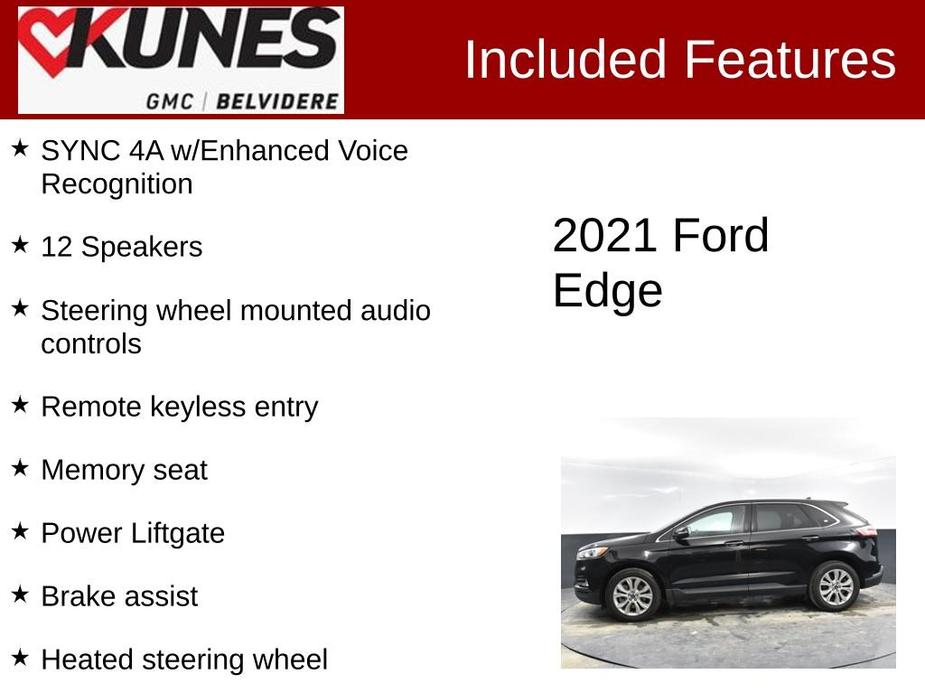 used 2021 Ford Edge car, priced at $23,200