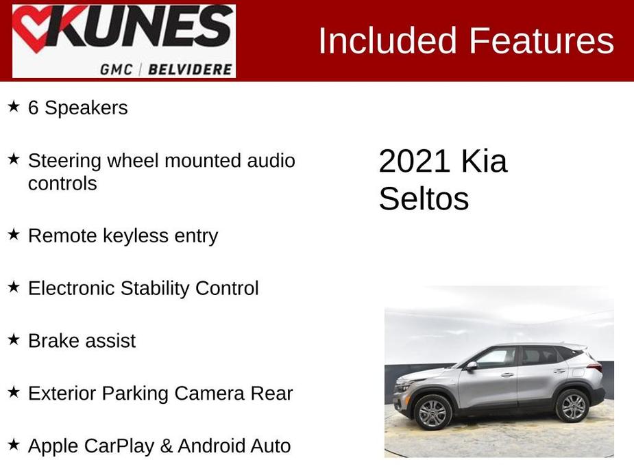 used 2021 Kia Seltos car, priced at $17,895