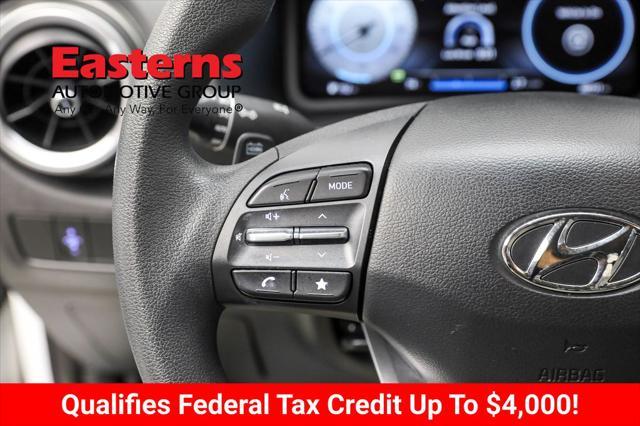used 2023 Hyundai Kona EV car, priced at $19,490
