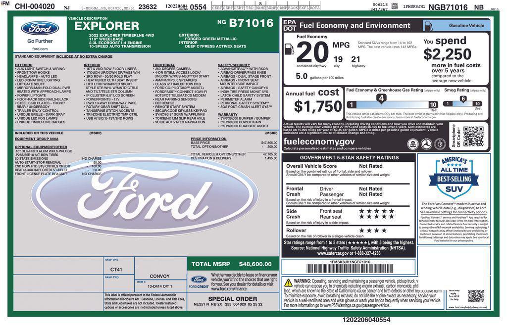 used 2022 Ford Explorer car, priced at $30,950