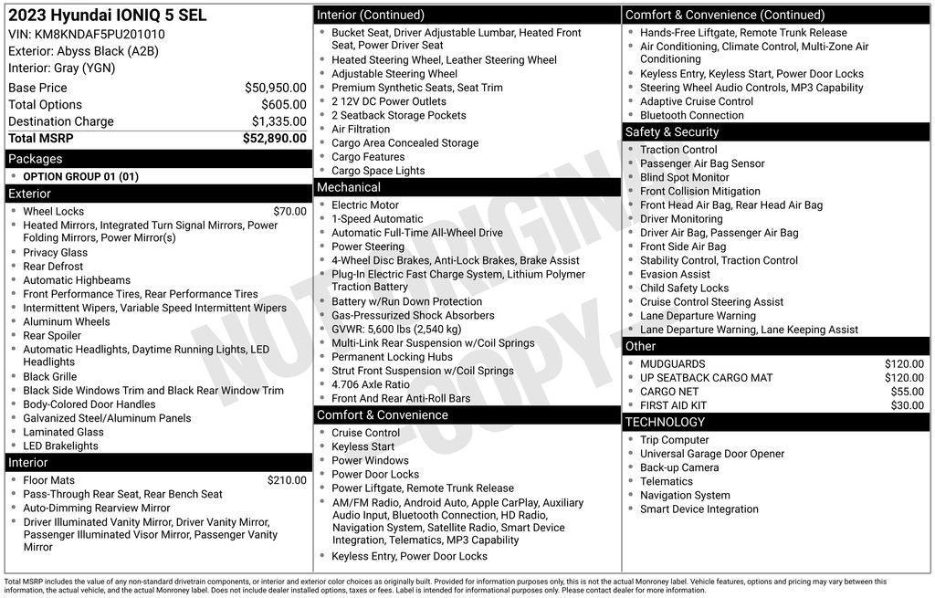 used 2023 Hyundai IONIQ 5 car, priced at $23,950