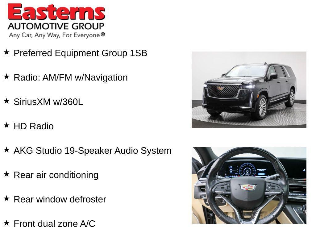 used 2023 Cadillac Escalade ESV car, priced at $62,850