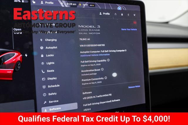 used 2019 Tesla Model 3 car, priced at $22,750