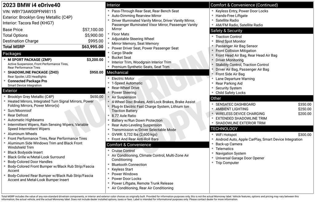 used 2023 BMW i4 Gran Coupe car, priced at $30,950