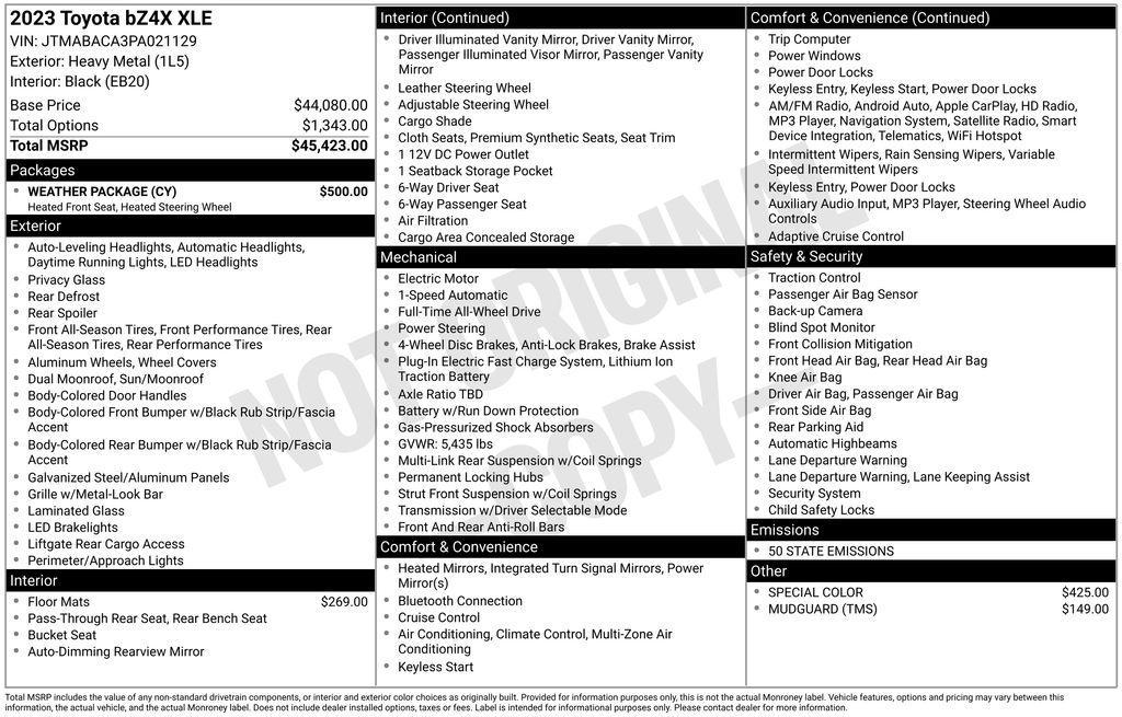 used 2023 Toyota bZ4X car, priced at $21,475