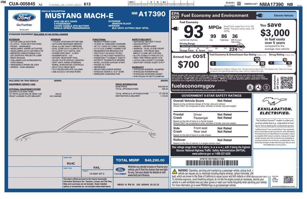 used 2022 Ford Mustang Mach-E car, priced at $26,950