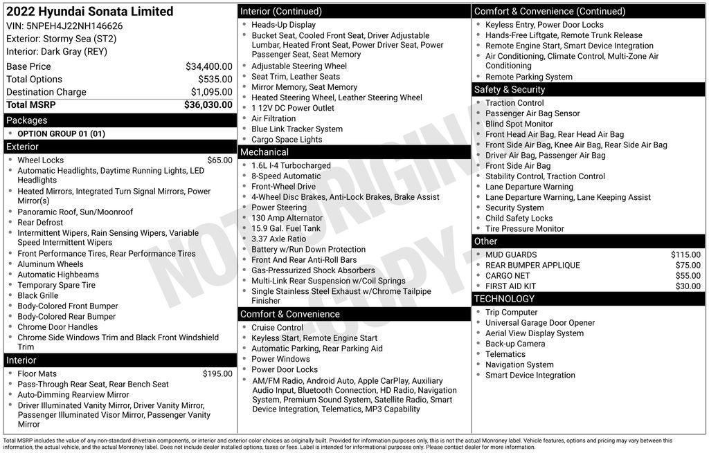 used 2022 Hyundai Sonata car, priced at $21,490
