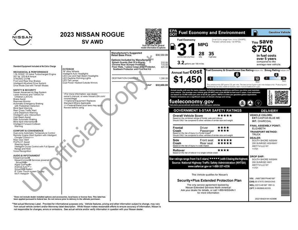 used 2023 Nissan Rogue car, priced at $23,950