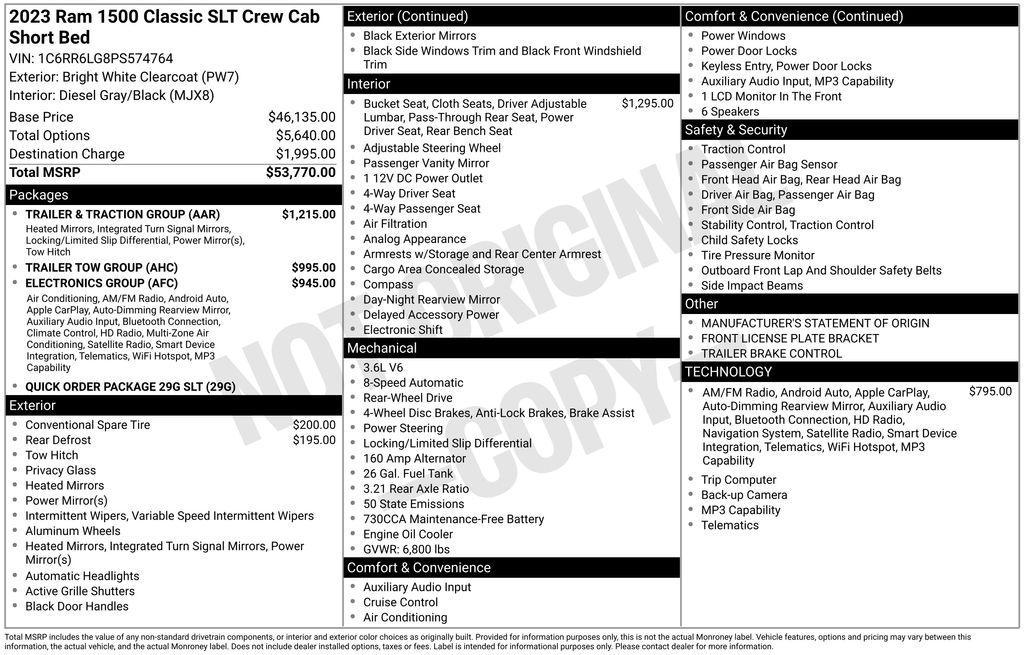 used 2023 Ram 1500 Classic car, priced at $26,190