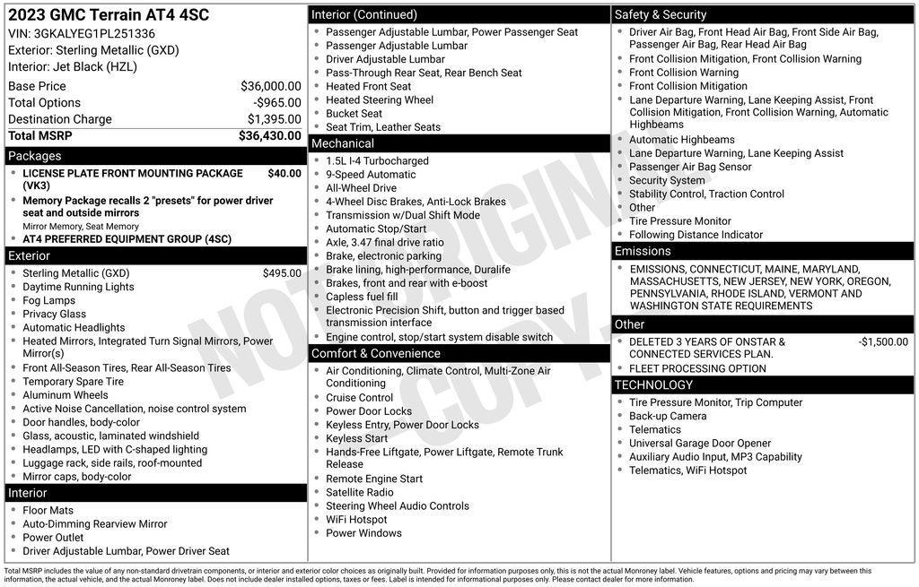 used 2023 GMC Terrain car, priced at $23,625