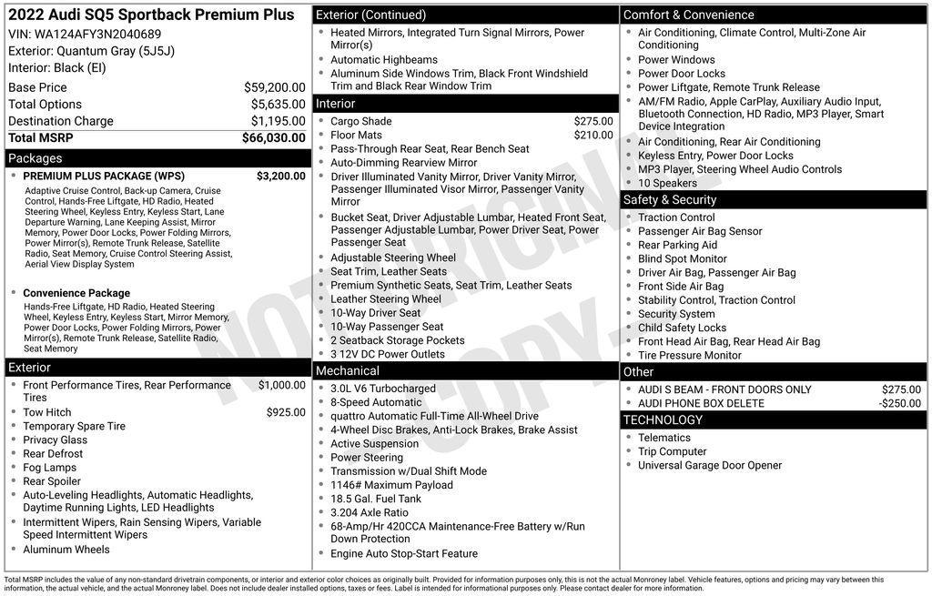 used 2022 Audi SQ5 car, priced at $35,950