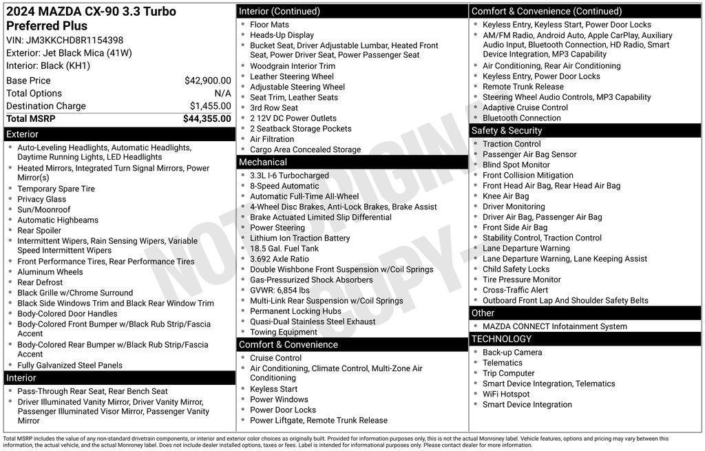 used 2024 Mazda CX-90 car, priced at $29,350