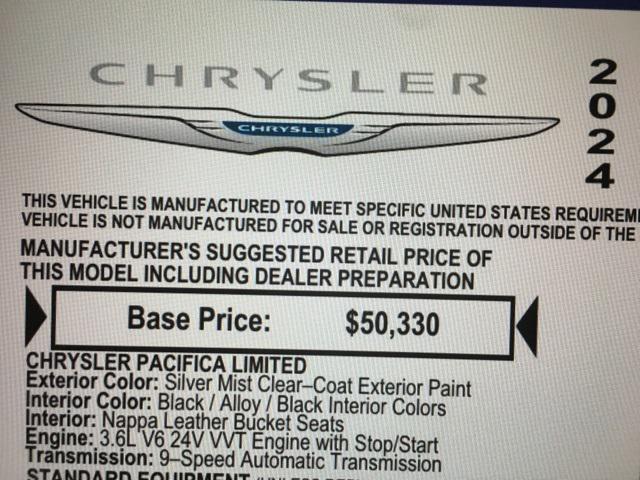 used 2024 Chrysler Pacifica car, priced at $41,800