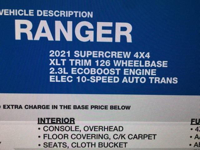 used 2021 Ford Ranger car, priced at $30,823