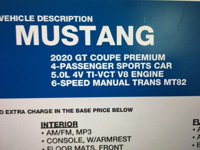 used 2020 Ford Mustang car, priced at $34,100