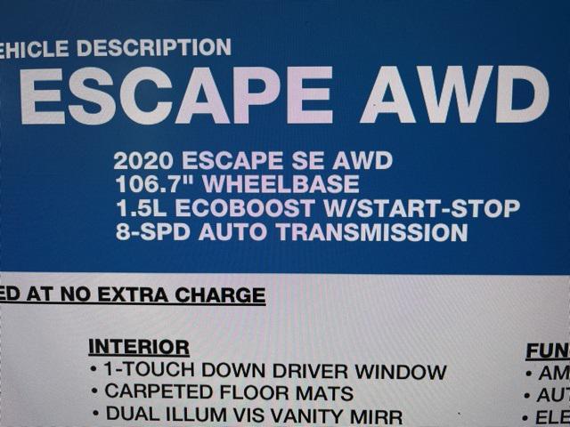 used 2020 Ford Escape car, priced at $17,126