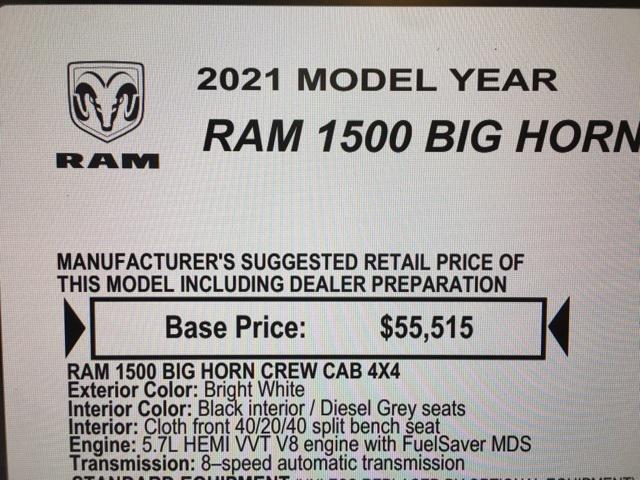 used 2021 Ram 1500 car, priced at $32,408