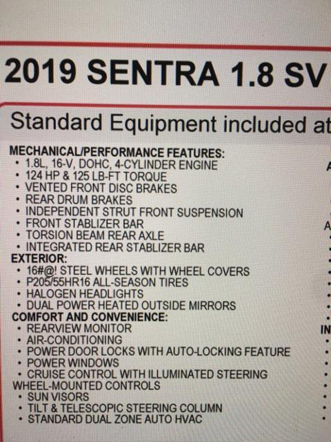 used 2019 Nissan Sentra car, priced at $13,868