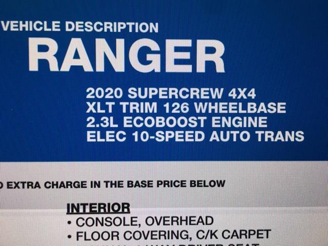 used 2020 Ford Ranger car, priced at $28,232