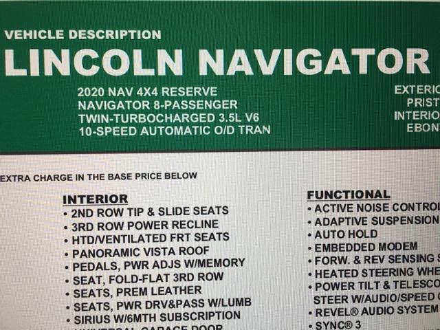 used 2020 Lincoln Navigator car, priced at $50,475