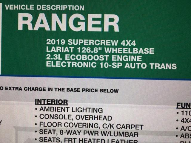 used 2019 Ford Ranger car, priced at $30,153