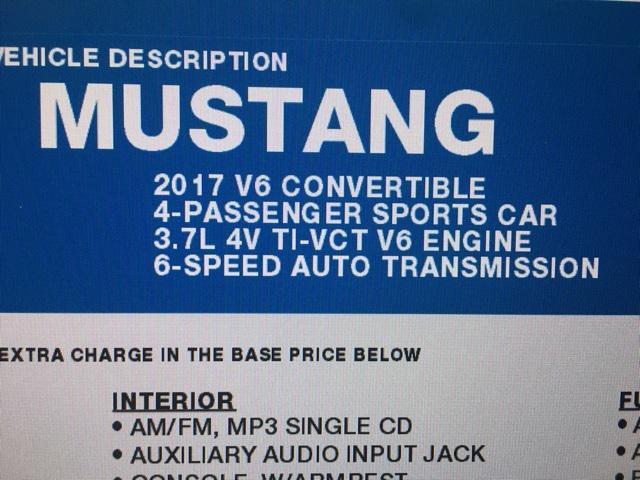 used 2017 Ford Mustang car, priced at $19,600