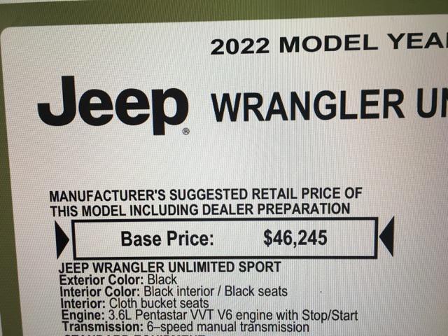 used 2022 Jeep Wrangler Unlimited car, priced at $30,727