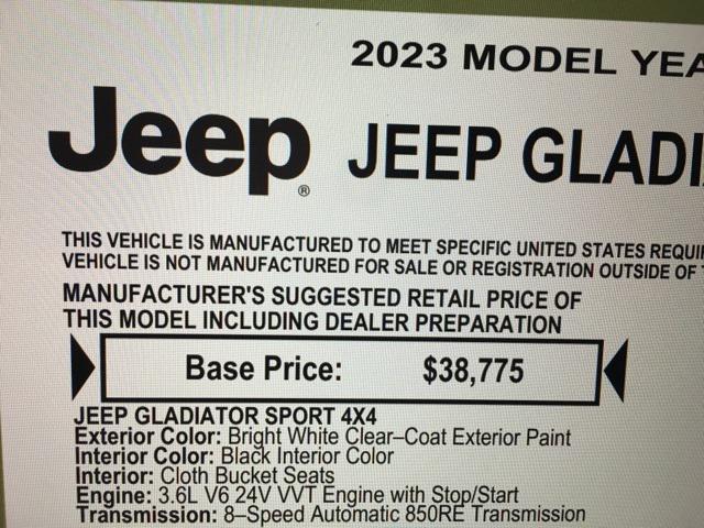 used 2023 Jeep Gladiator car, priced at $31,400