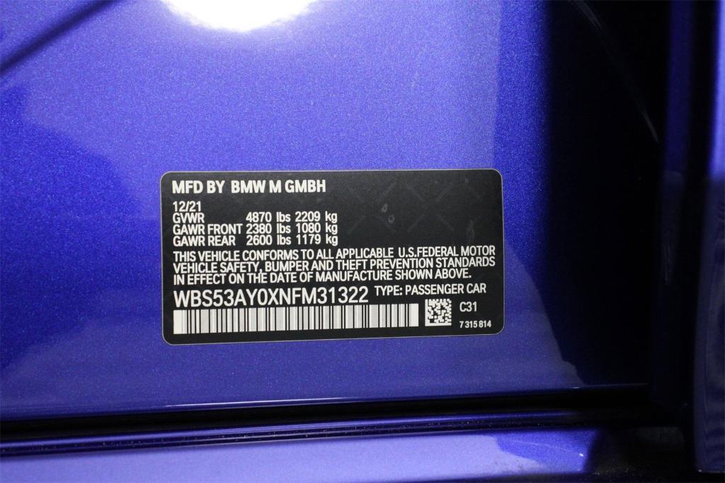 used 2022 BMW M3 car, priced at $73,900