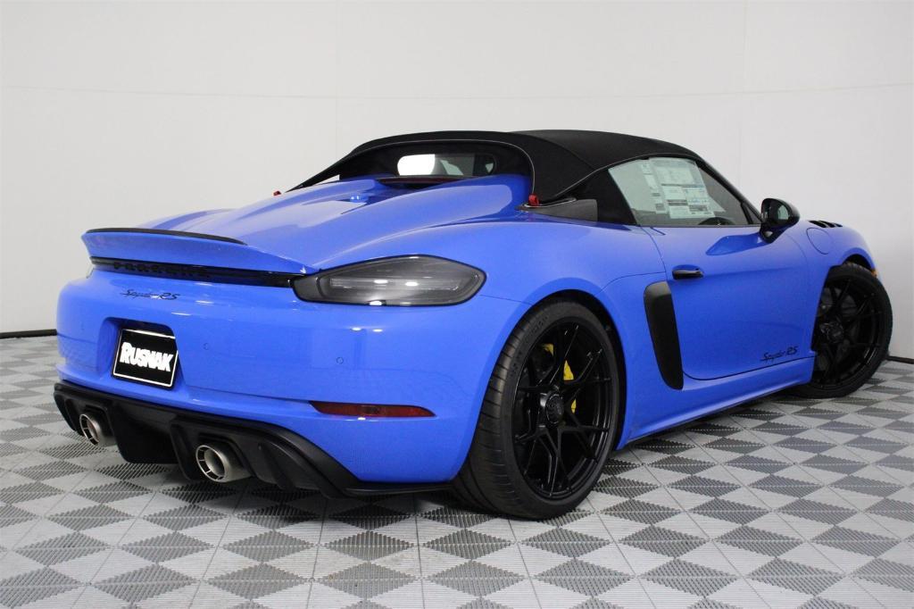 new 2025 Porsche 718 Spyder car, priced at $215,805