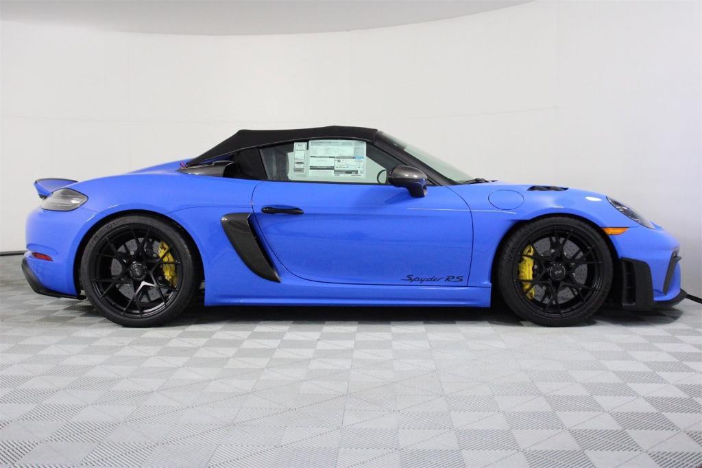 new 2025 Porsche 718 Spyder car, priced at $215,805