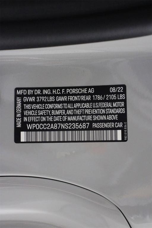 used 2022 Porsche 718 Spyder car, priced at $133,888