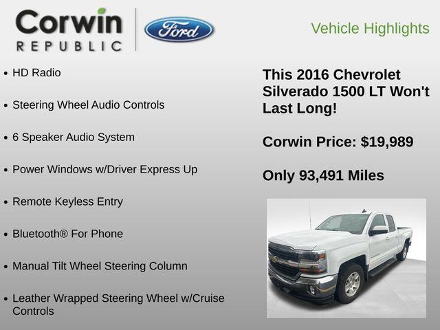 used 2016 Chevrolet Silverado 1500 car, priced at $19,989