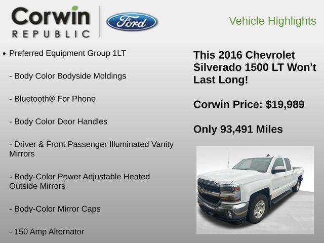 used 2016 Chevrolet Silverado 1500 car, priced at $19,989