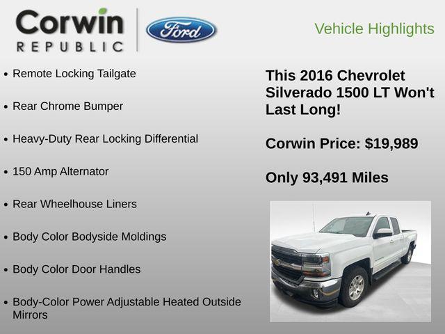 used 2016 Chevrolet Silverado 1500 car, priced at $19,989