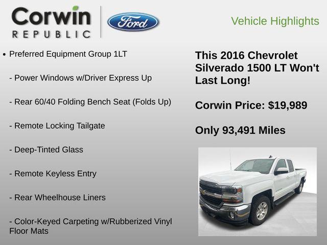 used 2016 Chevrolet Silverado 1500 car, priced at $19,989