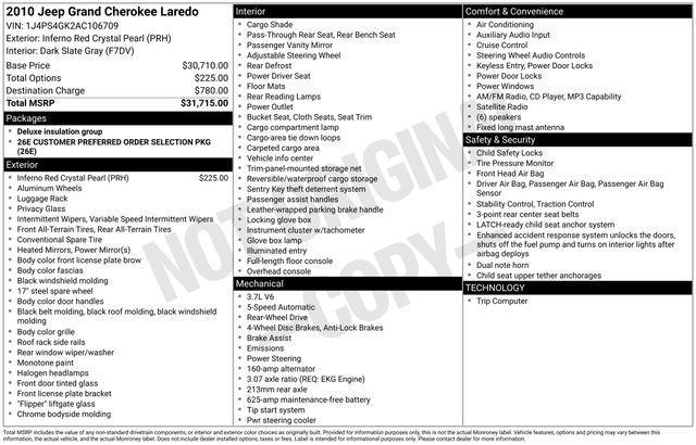 used 2010 Jeep Grand Cherokee car, priced at $5,989